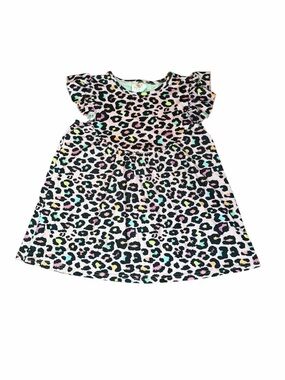 Girls' Multicolor Leopard Print Casual Dress